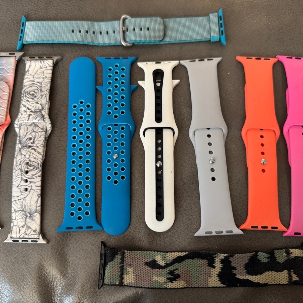 9 Apple Watch Assorted Silicone Watch Bands